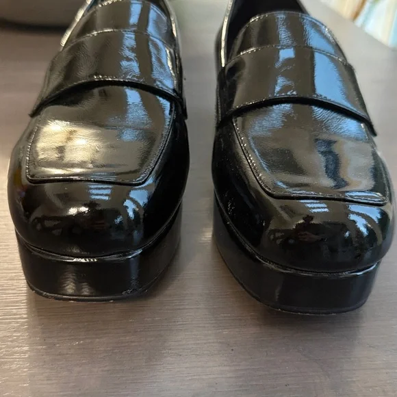 Jeffrey Campbell Patten Leather Student Square Toe Loafers. Size 8 - Picture 4 of 7